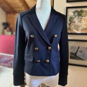 NWT - LOFT Navy Black Nautical Military Double Breasted Jacket Blazer Coat – 2P